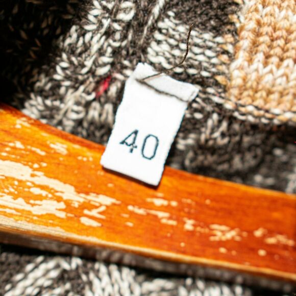 DOLCE & GABBANA Wool Knit V-neck Sweater Vest Color-block Size 40 - Picture 8 of 10